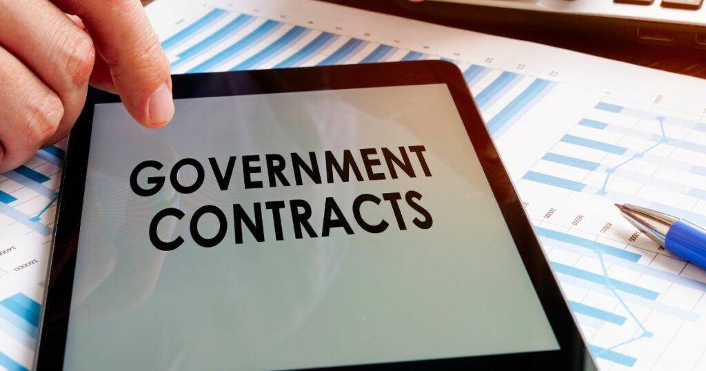 iPad displaying Government Contracts
