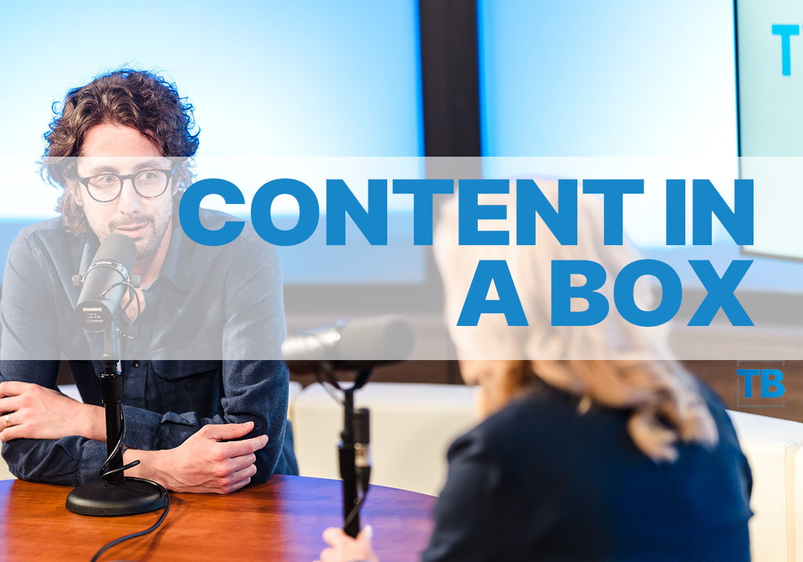 Video podcast recording to create content marketing leverage each episode as individual content boxes.