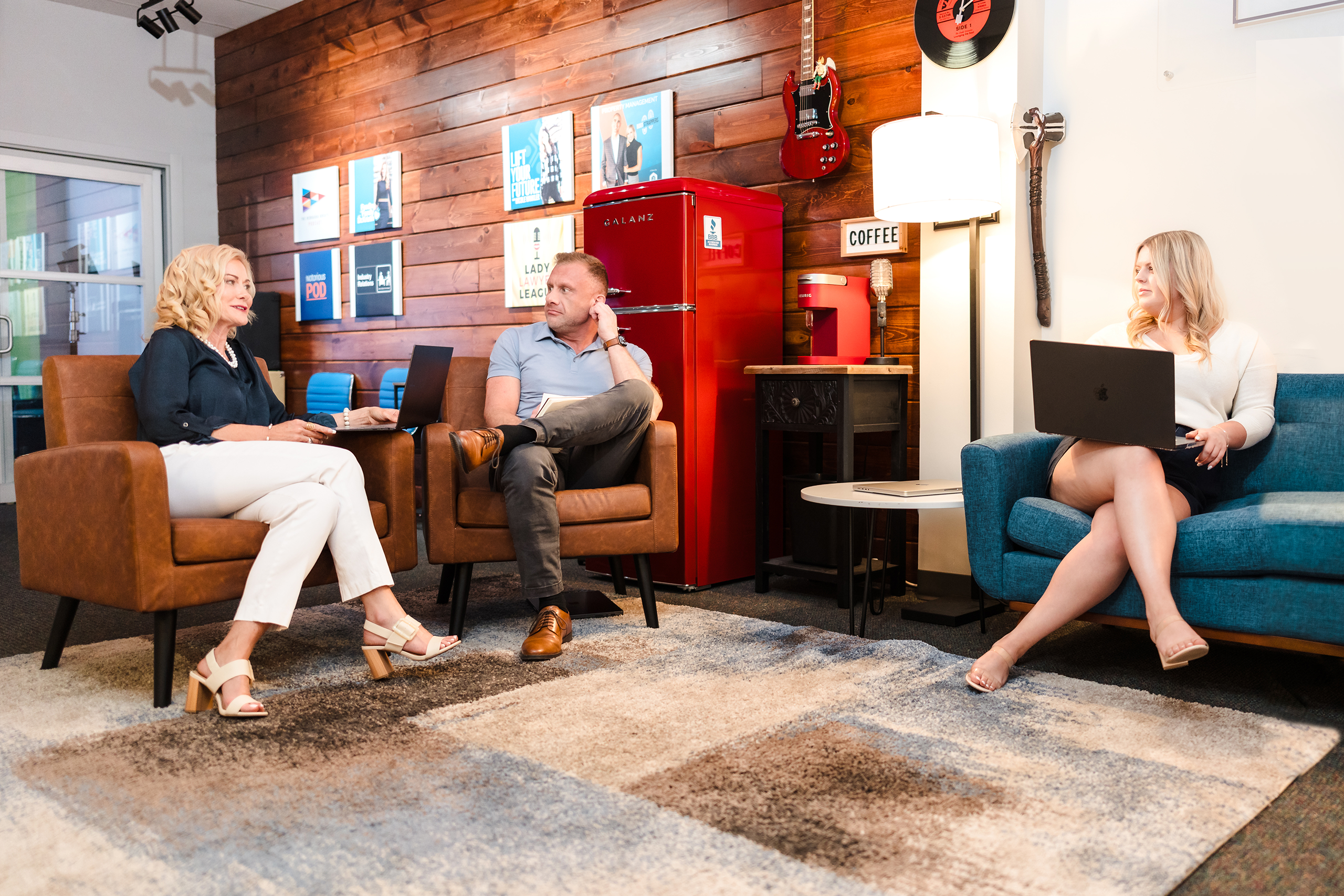 Two Brothers content team meeting to discuss marketing opportunities and SEO improvement.